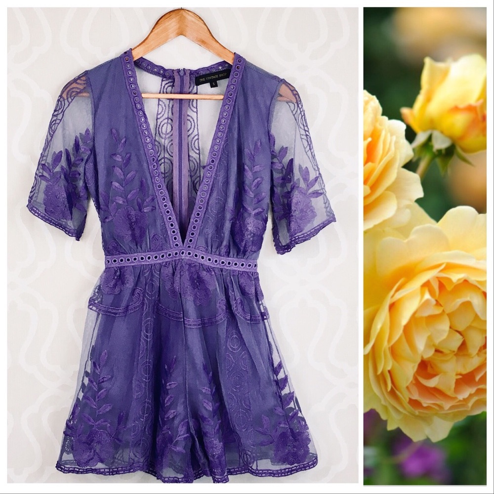 Amethyst Lace Romper - Picture 8 of 8